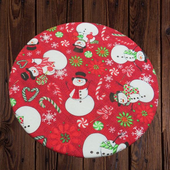 Kitchenaid Mixer Bowl Cover, Reversible, Christmas, Snowmen and Snowflakes - Picture 5 of 5